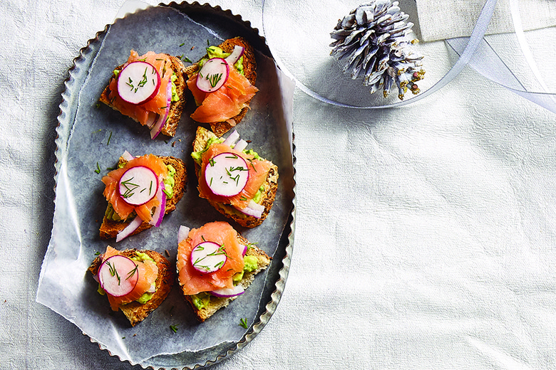 Smoked Salmon and Herbed Avocado Toast