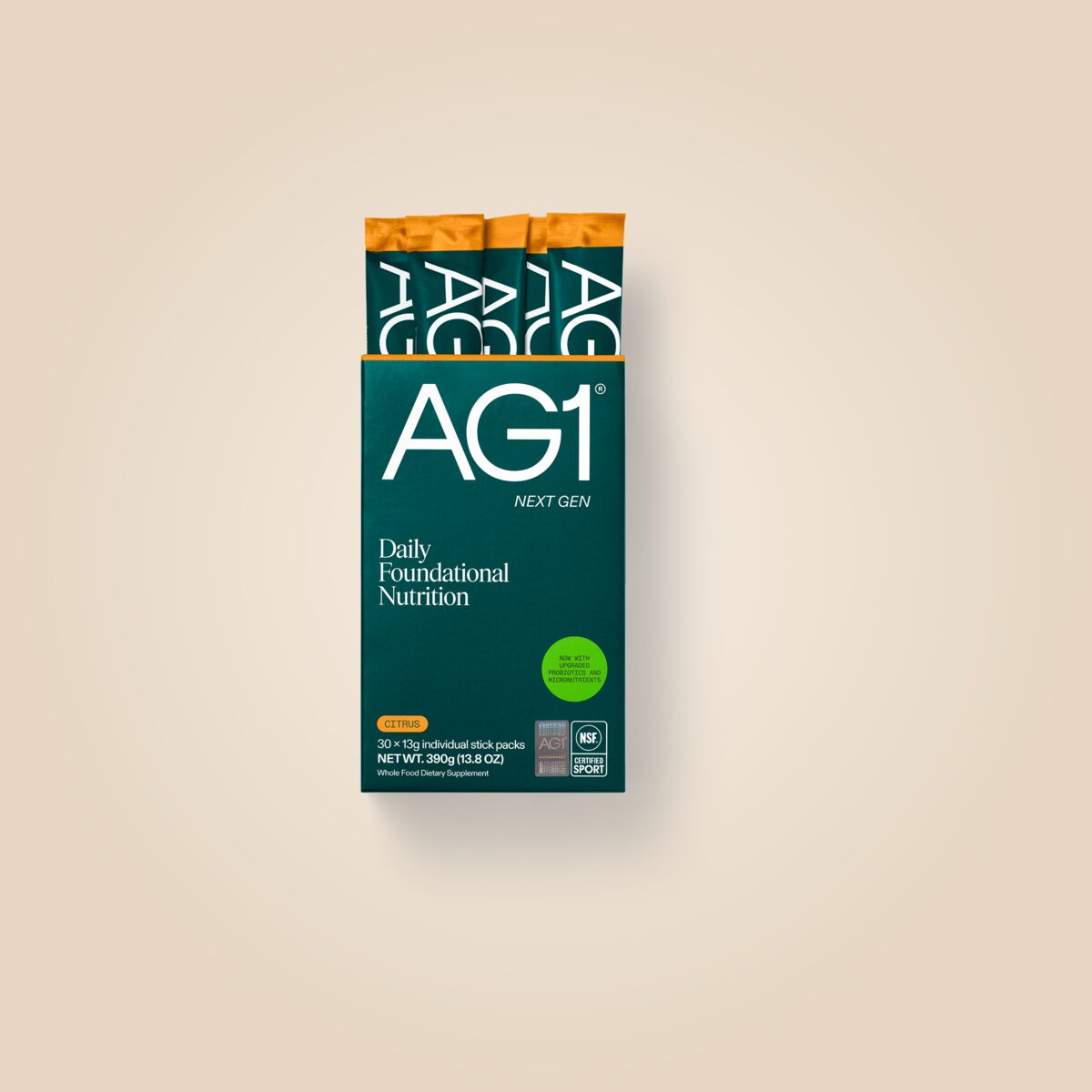 AG1 Next Gen travel packs box