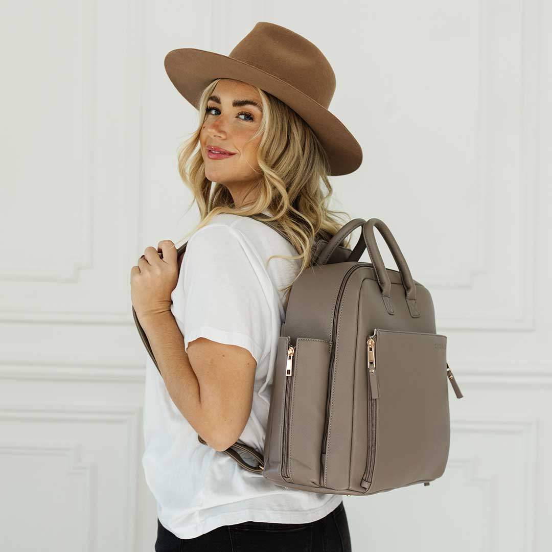 Parent on the move with Ayla Diaper Bag