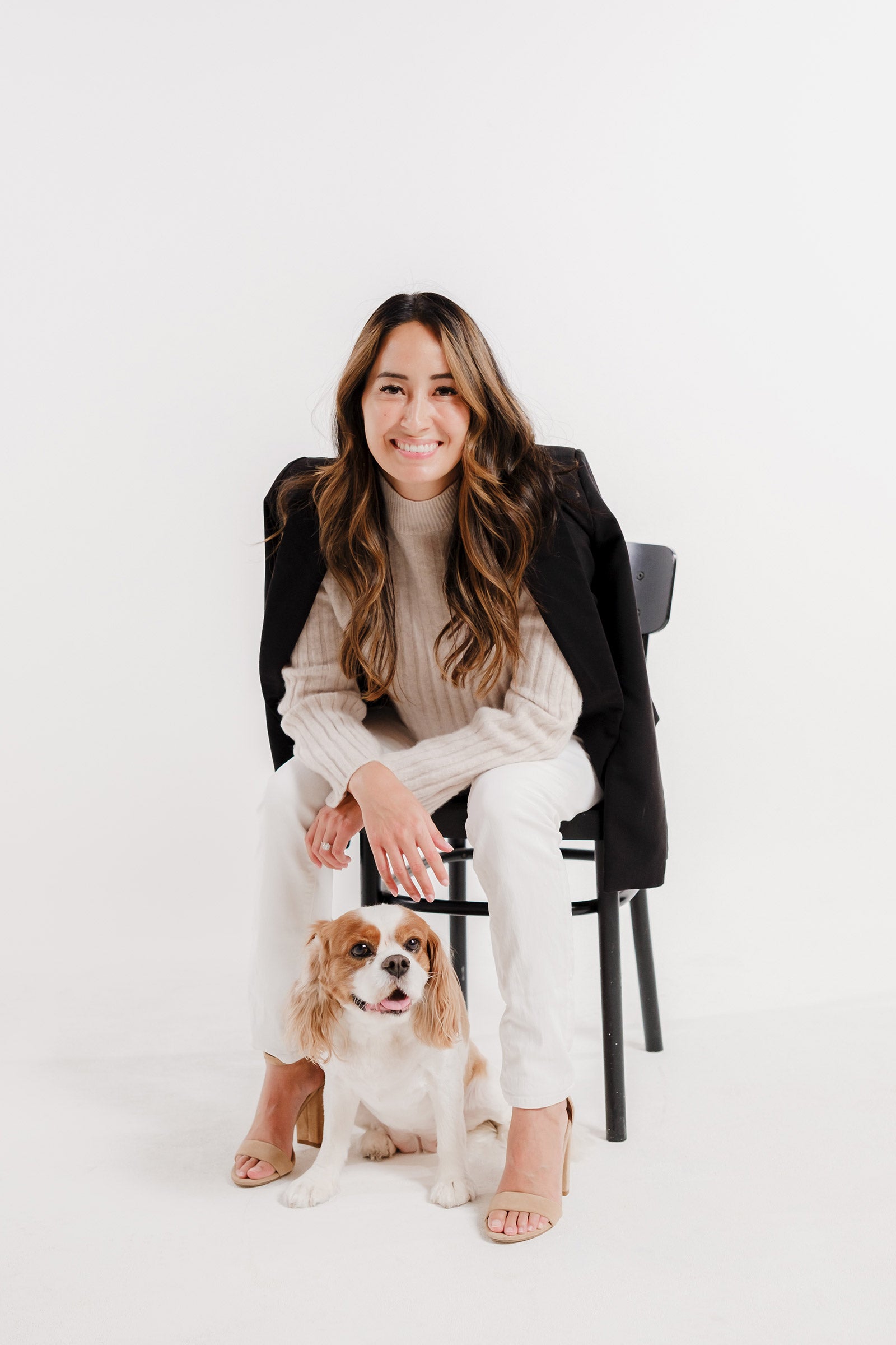 Pet parent caring for dog with Fera Pets organic supplements